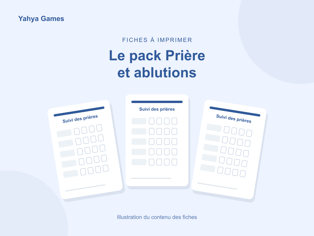 Le pack Prière et ablutions